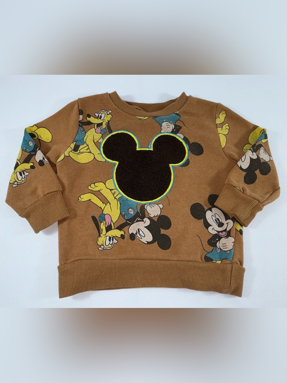 Disney Junior 12M Mickey & Pluto Print Toddler Boy’s Pull-Over Sweatshirt